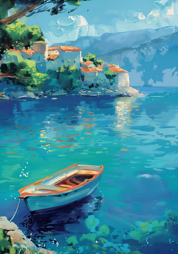 Boat & Beach Wall Art Canvas Print 11 | WallAura Qatar
